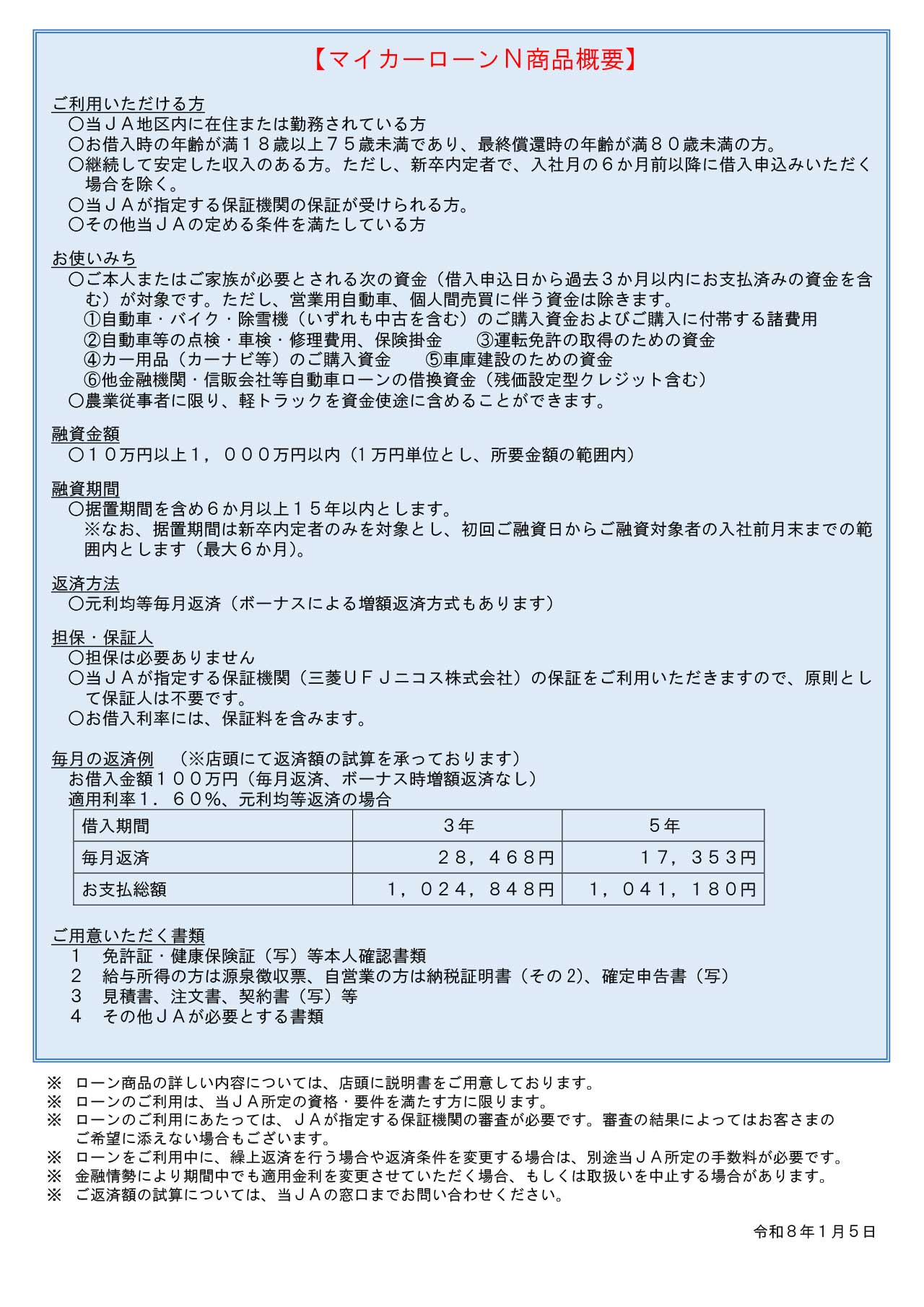 ★3.マイカーローンN（R8.1.5-R8.3